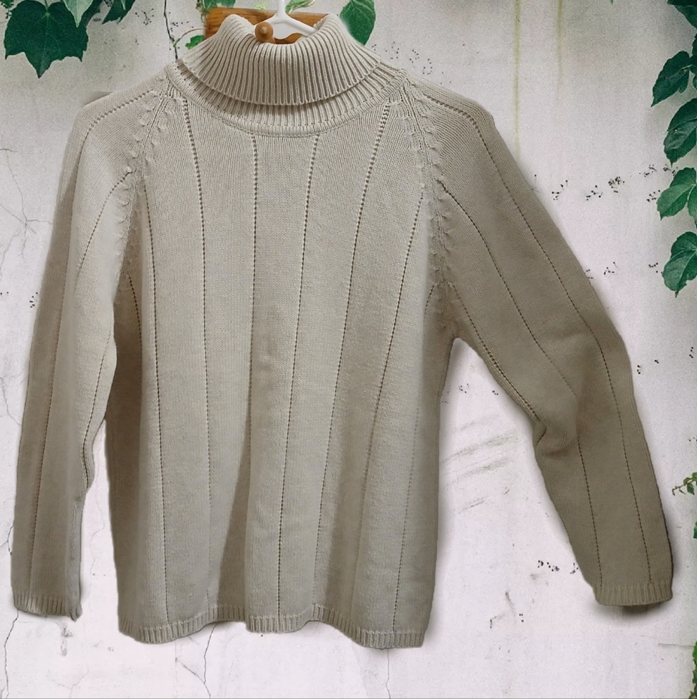 Pierre Cardin Men's Cream Turtleneck Sweater